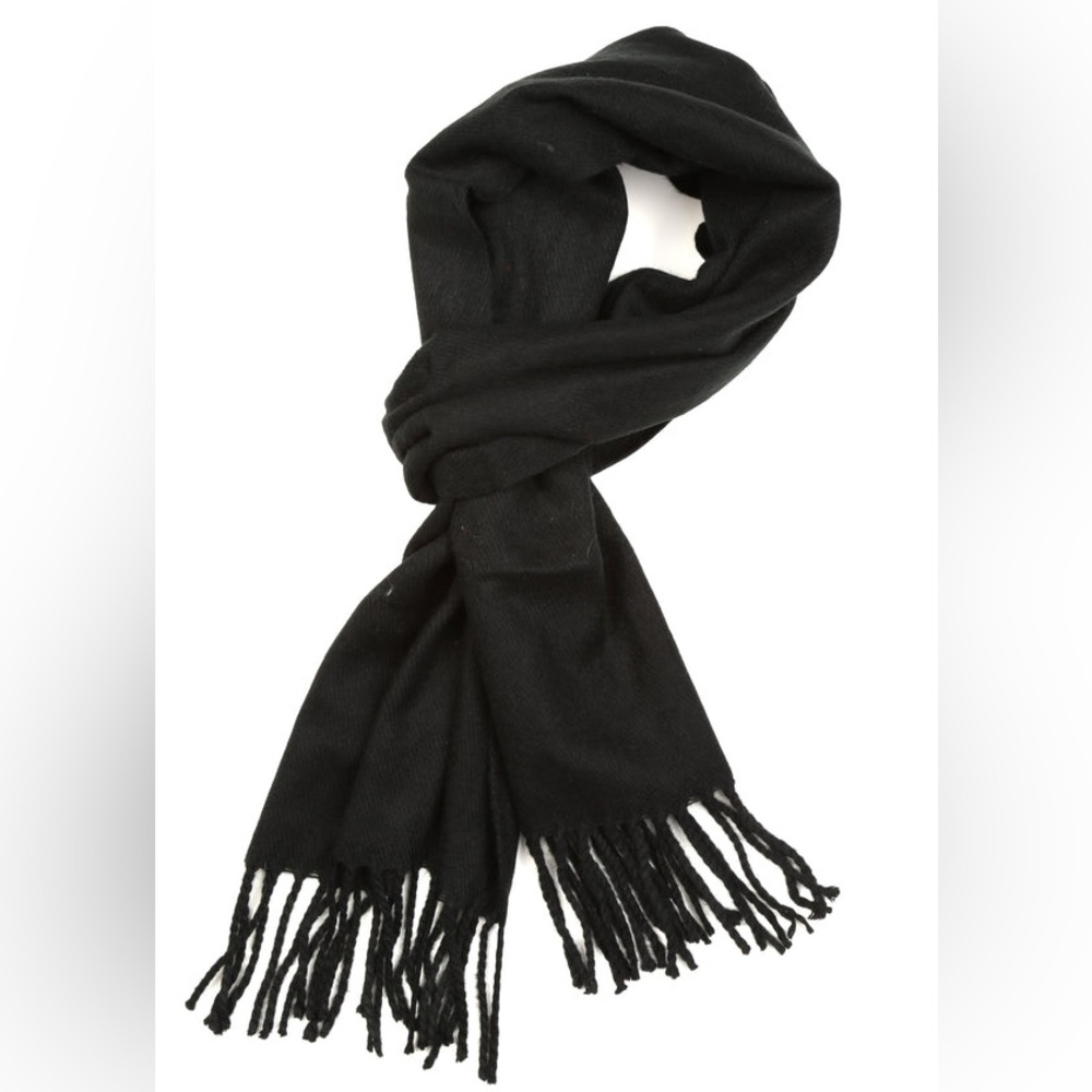 Black Fringe Scarf